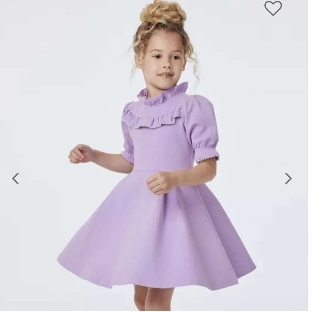 Janie and Jack Ruffle Ponte Dress Girls 12 Fit Flare Skater Cottage Victorian